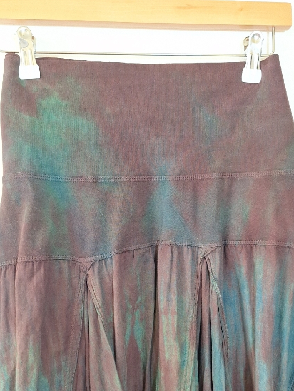 Solitaire Convertible Dress Skirt 1X 16 / 18 Plus Long Skirt Tie Dye - Picture 3 of 13